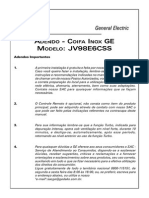 Adendo - Coifa Inox GE - Modelo - JV98E6CSS PDF