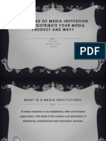 What Kind of Media Institution Might Distribute Your Media Product and Why?