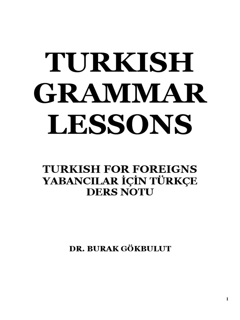 Turkish Language | PDF