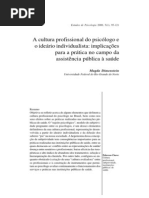 Cultura psicólogo e ideário individualista DIMENSTEIN