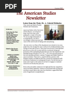 Department of American Studies 2013 Newsletter