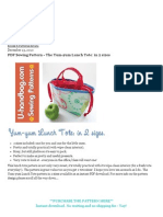 PDF Sewing Pattern - The Yum-Yum Lunch Tote - in 2 Sizes - U-Handblog