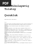 Lev Nikolayeviç Tolstoy - Çocukluk