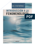 Jan Patočka - Introducción A La Fenomenología