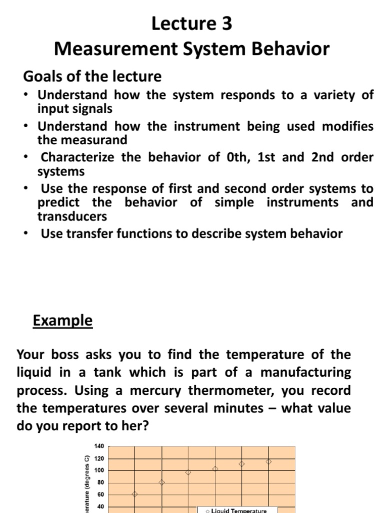 Lecture 3 Measurement System Behavior | PDF | Force | Physical Quantities