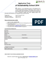 Sustainibility School Application Form