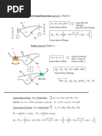 Control Volume/Steady State Approach (Chapter 4) : AV M M M W&