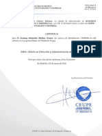 Certificado Admision Josenny Alejandro Medina Gómez