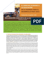 Declaracion Sociedad Civil 2013 Derecho Humano PDF