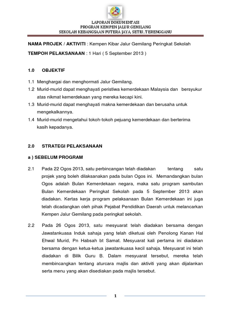 Laporan Jalur Gemilang Pdf