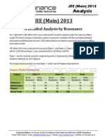 JEE Main 2013 Weightage Analysis