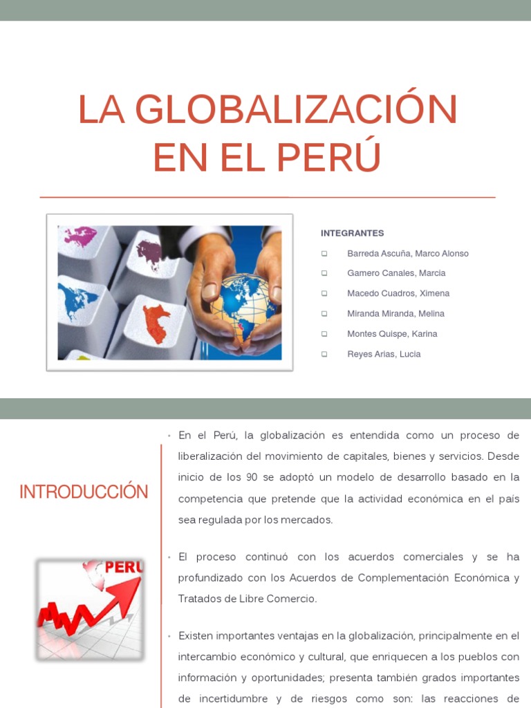La Globalización en El Perú | PDF | Globalización | Perú