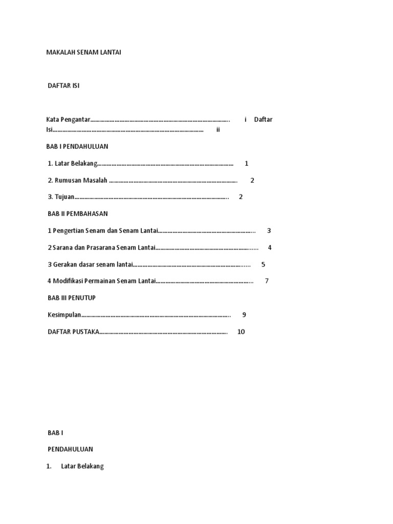 MAKALAH SENAM LANTAI