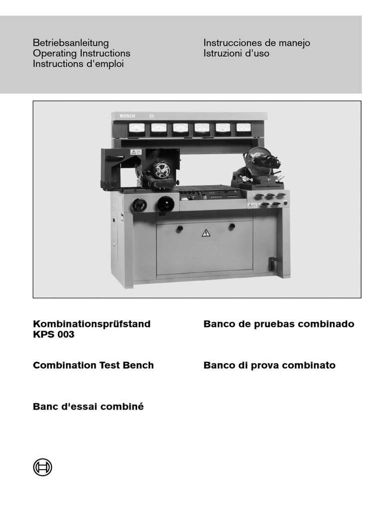 Instrucciones Banco Pruebas KPS 003 | PDF | Generador eléctrico | Engranaje