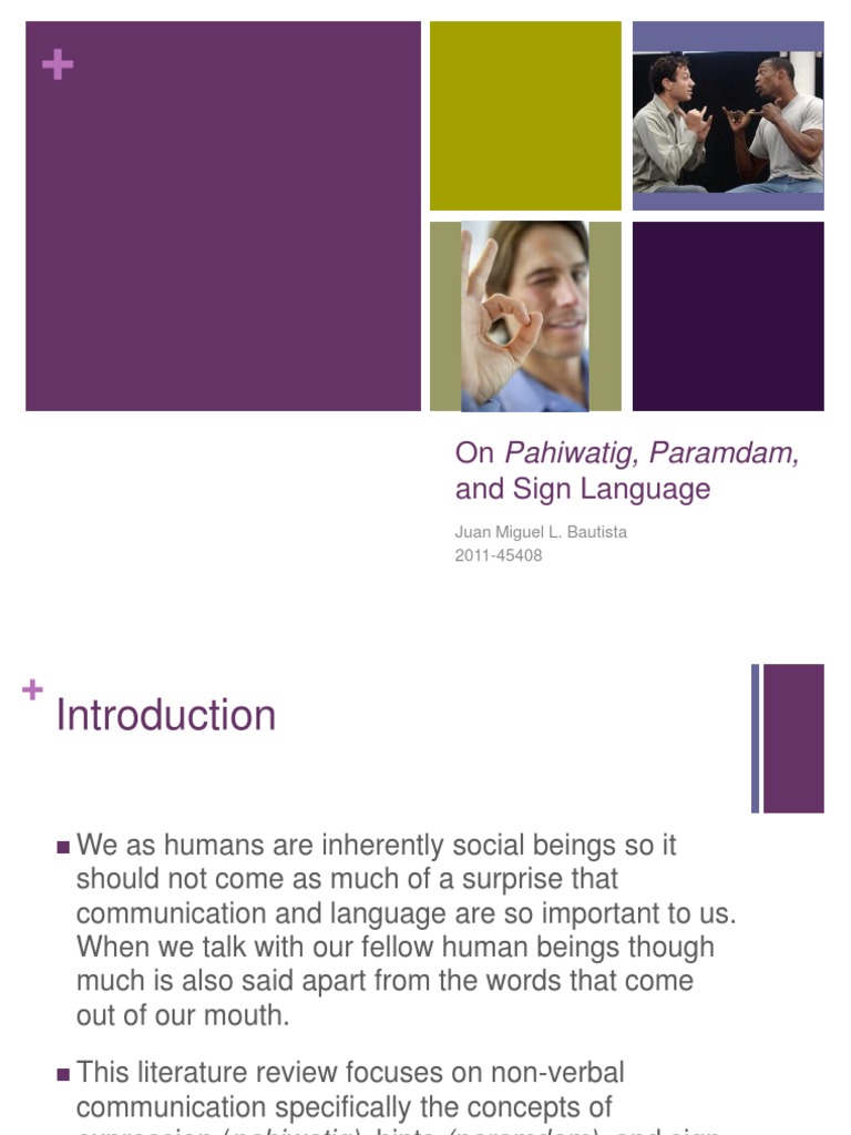 Verbal And Nonverbal Communication Literature Review
