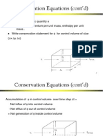 Conservation Equations (Cont'd)