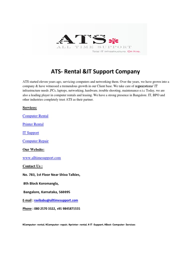 IT Solutions & Rentals for Businesses | PDF | Computer Hardware ...
