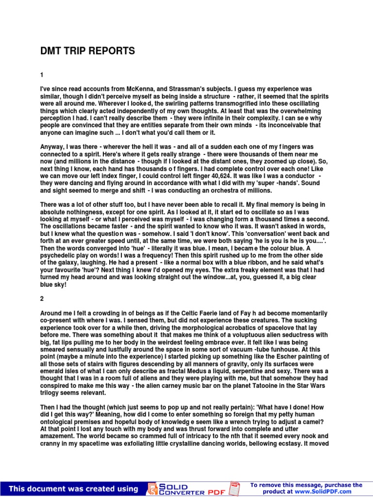 DMT Trip Reports | PDF | Religion & Spirituality