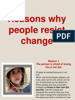 Reasons Why People Resist Change