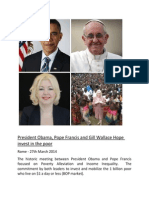 Obama, Pope and Hope - Poverty Alleviation