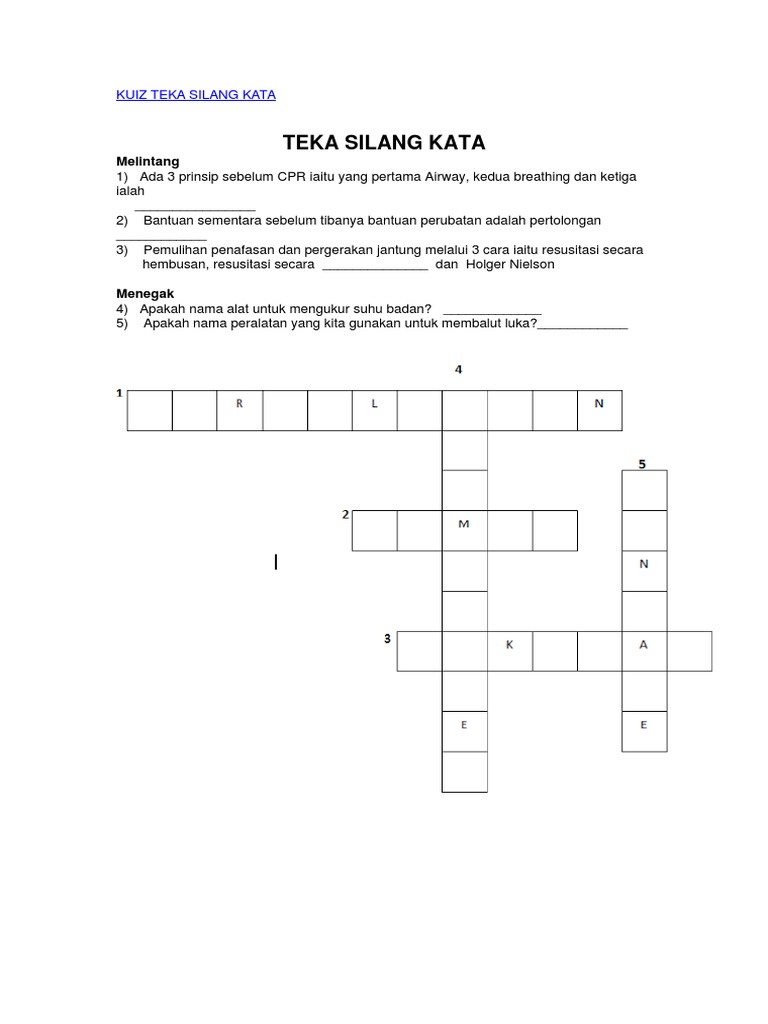 Kuiz Teka Silang Kata Bsmm Pdf