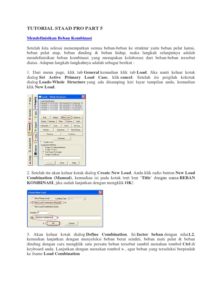 Tutorial Staad Pro Part 5 | PDF