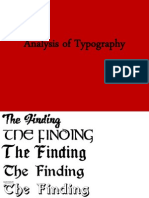 Analysis of Typography