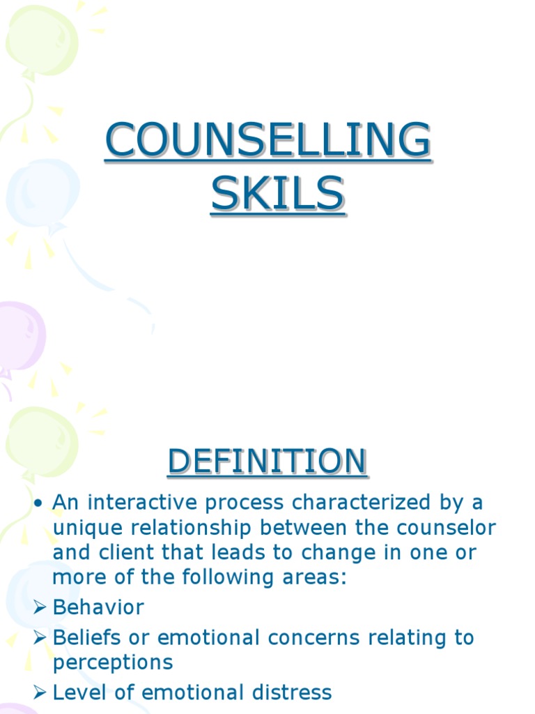 Counselling Skills.ppt Psychotherapy Nonverbal Communication