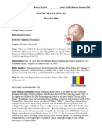 Country Profile Romania Federal Research Division
