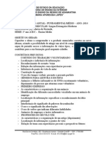 PLANO DE ENSINO 2014 3º ano do ensino médio