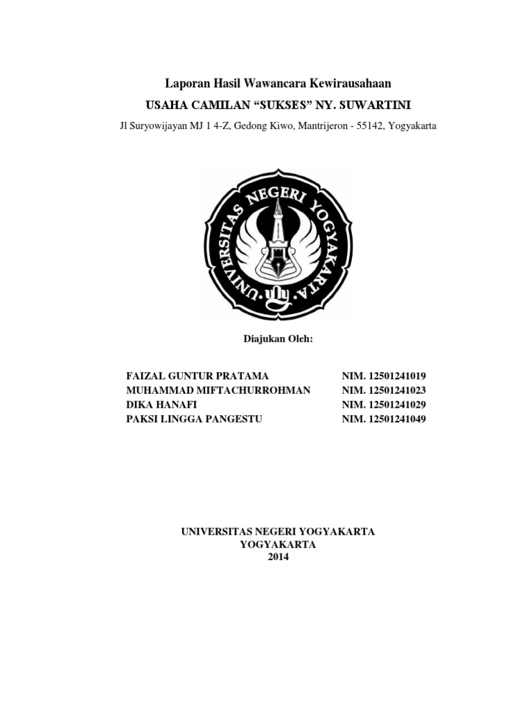 Laporan Hasil Wawancara Keirausahaan