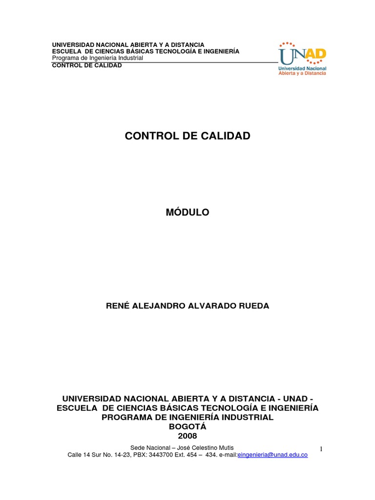 Control de Calidad en Ingeniería Industrial | PDF