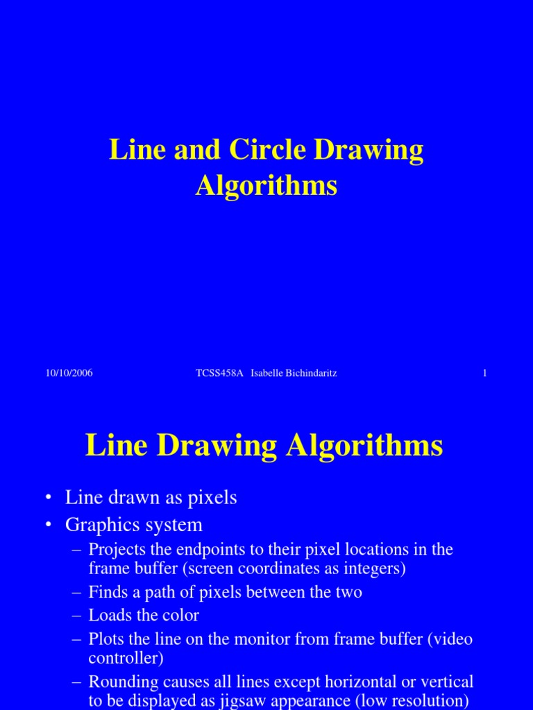 Line and Circle Drawing Algorithms | Line (Geometry ...