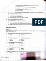 English MP Specimen Paper B