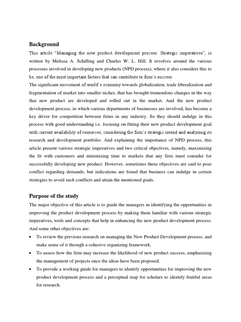 Managing The New Product Development Process | PDF