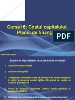 Cursul 6 - Costul Capitalului - Bugetul de Capital