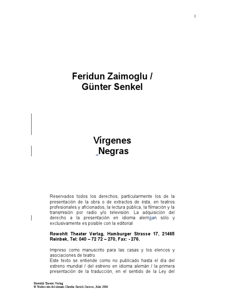 Virgenes Negras Zaimoglu Senkel PDF Amor Religión y creencia