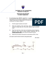 Department of Civil Engineering, University of Malaya Beam Analysis Revision Q1 2006/07 SEMESTER1