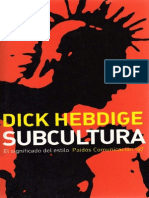 Subcultura El Significado Del Estilo Dick Hebdige