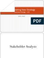 Formulating New Strategy - Stakeholder Analysis