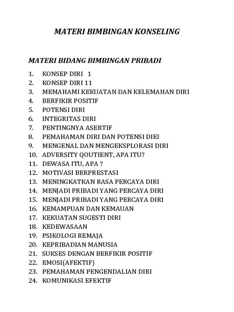Soal Uas Ganjil Bimbingan Konseling Kelas 9 Jawabanku Id