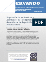 Depuración de La Inteligencia Militar y Garantias de No Repetición en El Proceso de Paz