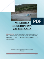 Memoria Descriptiva Valorizada