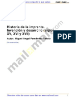 Historia Imprenta Invencion Desarrollo