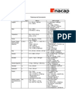 Tabla Factores de Conversión