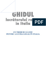 Ghidul Lucratorului ROMAN in ITALIA