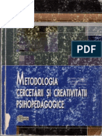 Patrascu - Metodologia Cercetarii Si Creativitatii Psihopedagogice