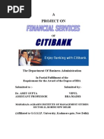 Download Project on Citi Bank by ViPul SN21554498 doc pdf