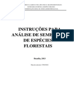 Instruções para Análise de Sementes Florestais