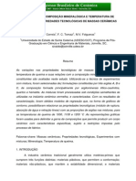 Influência Da Composição Mineralógica e Temperatura de PDF